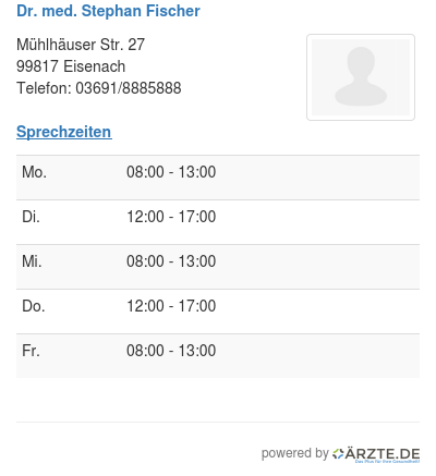 Dr med stephan fischer