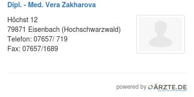 Dipl med vera zakharova