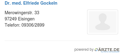 Dr med elfriede gockeln