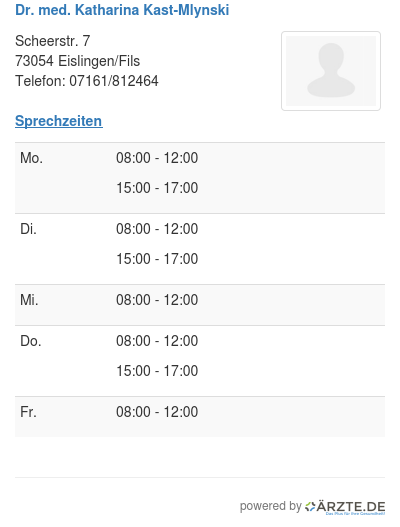Dr med katharina kast mlynski