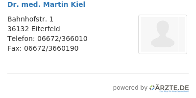 Dr med martin kiel