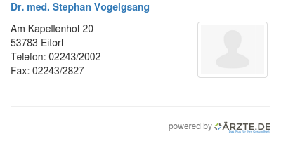 Dr med stephan vogelgsang