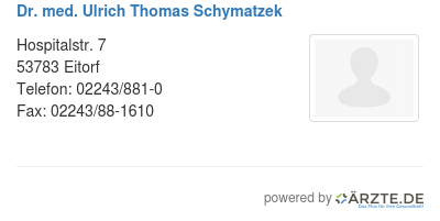 Dr med ulrich thomas schymatzek