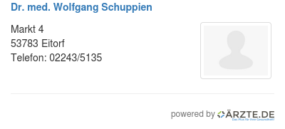 Dr med wolfgang schuppien
