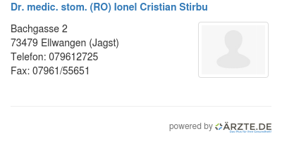 Dr medic stom ro ionel cristian stirbu