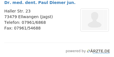 Dr med dent paul diemer jun