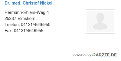 Dr med christof nickel