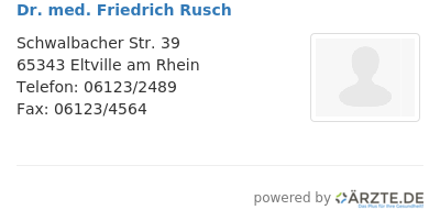 Dr med friedrich rusch