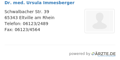 Dr med ursula immesberger