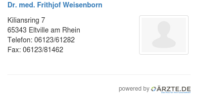 Dr med frithjof weisenborn