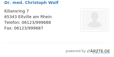 Dr med christoph wolf