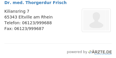 Dr med thorgerdur frisch