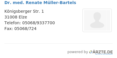 Dr med renate mueller bartels