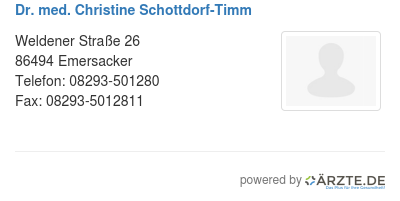 Dr med christine schottdorf timm