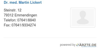 Dr med martin lickert
