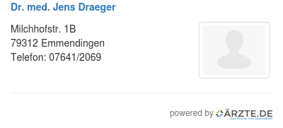Dr med jens draeger