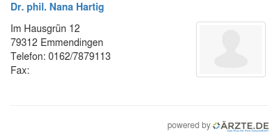 Dr phil nana hartig