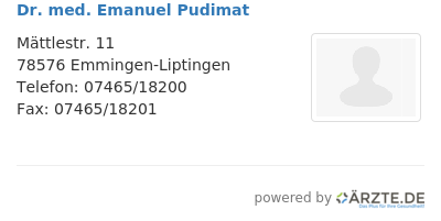 Dr med emanuel pudimat