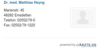 Dr med matthias heyng