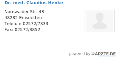 Dr med claudius henke