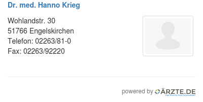 Dr med hanno krieg