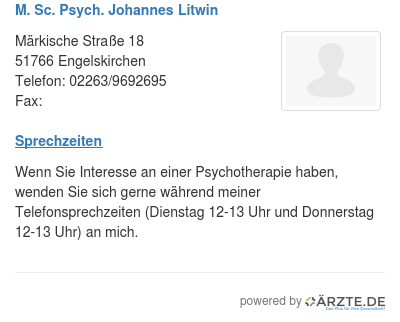 M sc psych johannes litwin