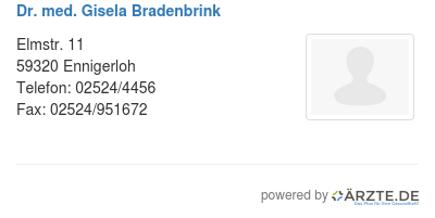 Dr med gisela bradenbrink