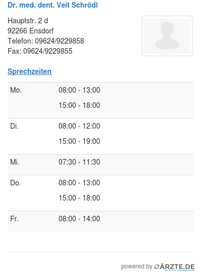 Dr med dent veit schroedl