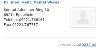 Dr med dent daniel wiens