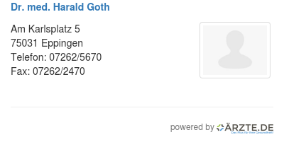 Dr med harald goth