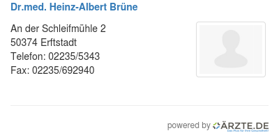 Dr med heinz albert bruene