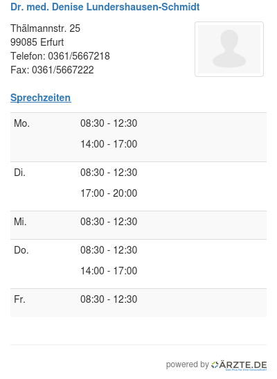 Dr med denise lundershausen schmidt