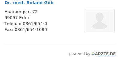 Dr med roland goeb