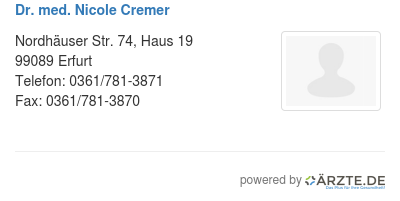 Dr med nicole cremer