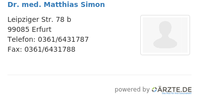 Dr med matthias simon