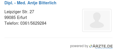 Dipl med antje bitterlich
