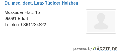 Dr med dent lutz ruediger holzheu
