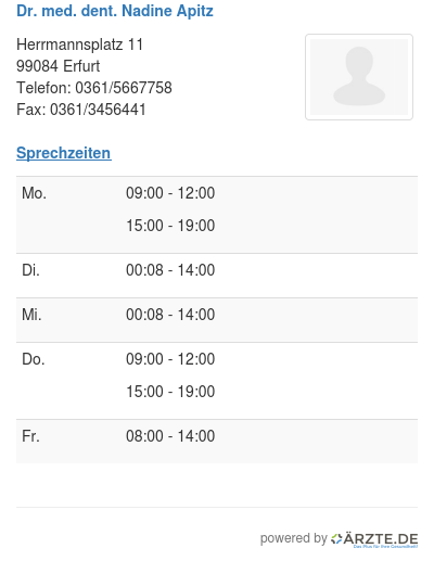 Dr med dent nadine apitz