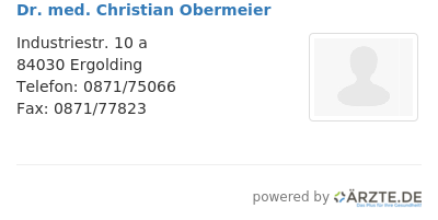 Dr med christian obermeier