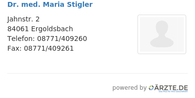 Dr med maria stigler