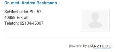 Dr med andrea bachmann