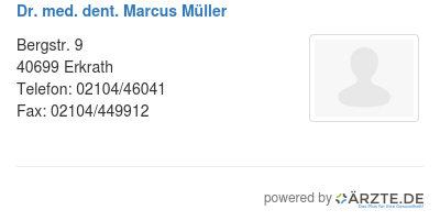 Dr med dent marcus mueller
