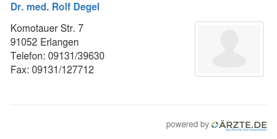 Dr med rolf degel