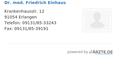 Dr med friedrich einhaus