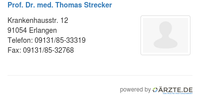Prof dr med thomas strecker