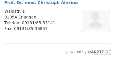 Prof dr med christoph alexiou