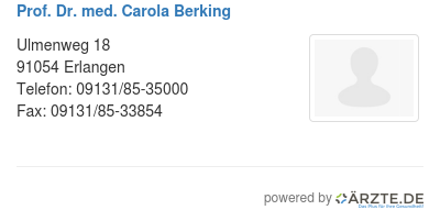 Prof dr med carola berking