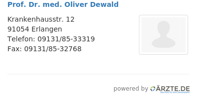 Prof dr med oliver dewald
