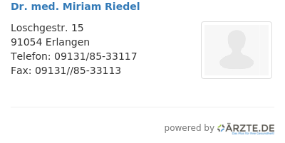 Dr med miriam riedel
