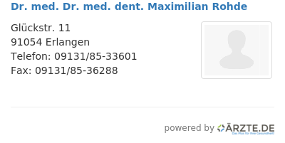 Dr med dr med dent maximilian rohde